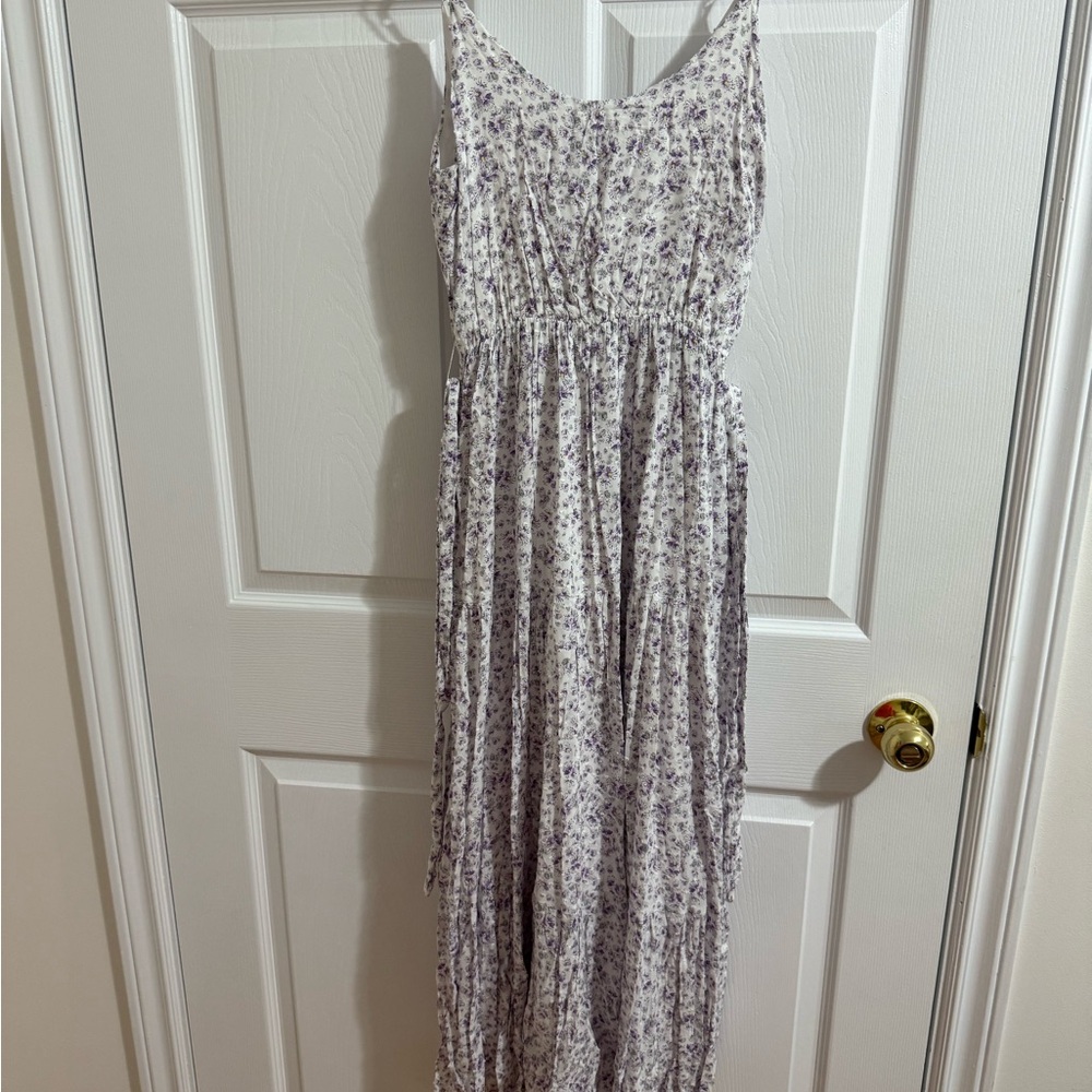 Lulu's Lavender Floral Maxi Dress